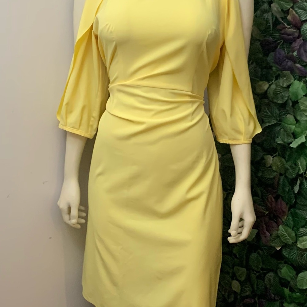 Yellow Dress long  split sleeves